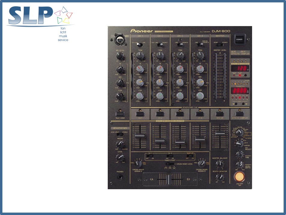 Pioneer DJM600 25€/Tag